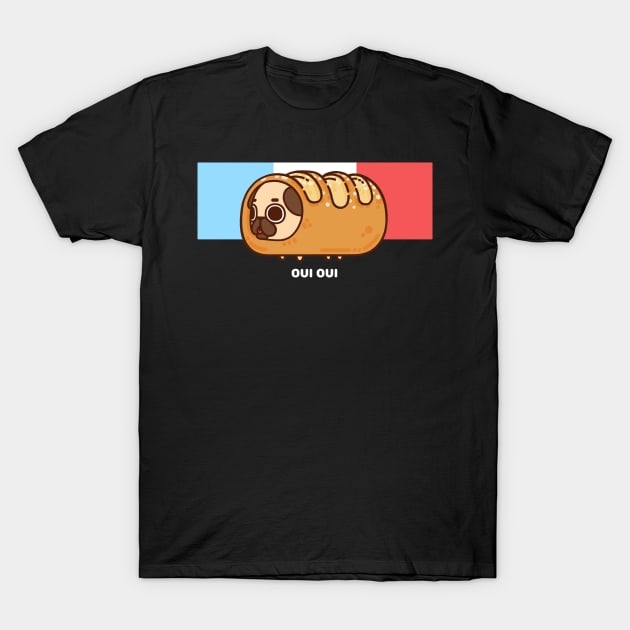 Baguette Puglie T-Shirt by Puglie Pug 